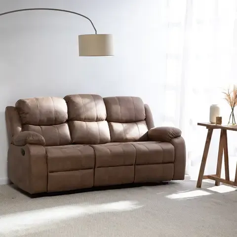 SOFA RECLINABLE 3 CUERPOS ISABEL BEIGE