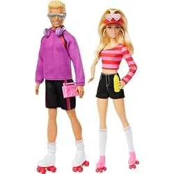 Barbie Fashionistas Roller-Skating Ken Set | 2 Fashion Dolls Wearing Skating Themed Clothing and Accessories, Ages 3+ (Amazon Exclusive)
