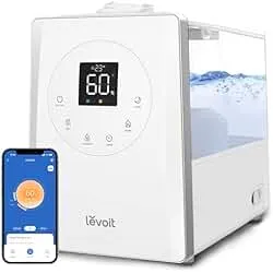 LEVOIT LV600S Smart Warm and Cool Mist Humidifiers for Home Bedroom Large Room, (6L) 753ft² Coverage, Quickly & Evenly Humidify Whole House, Easy Top Fill, App & Voice Control - Quiet Sleep Mode