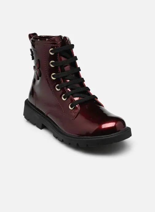 Enkellaarzen en laarzen J Shaylax Girl J56EXA meisjes bordeaux
