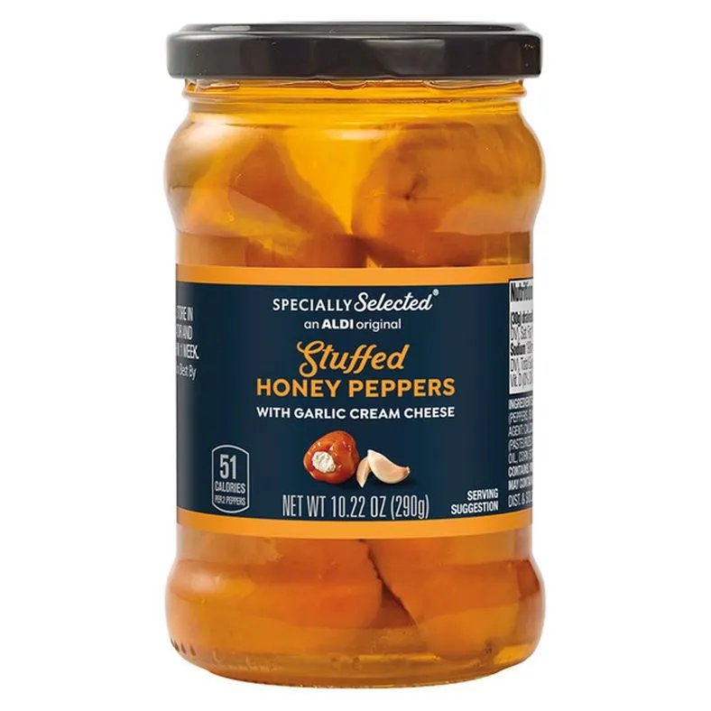 Specially Selected Honey Peppers Stuffed with Garlic Cream Cheese