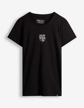 T-shirt - Scritta - Nero