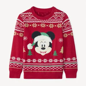 Pull de Noël Mickey Disney en tricot doublé garçon