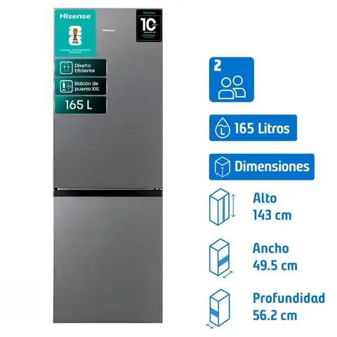Refrigerador Bottom Freezer Frío Directo 165 Litros RD-22DC