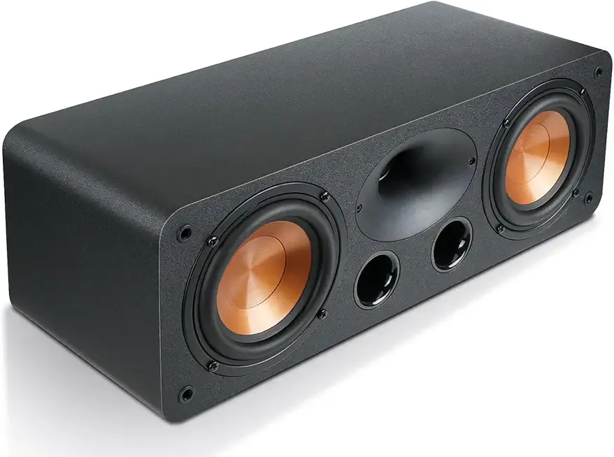 Saiyin Center Channel Speaker for Home Theater Surround Sound System with 5 inch Woofer, 8Ω and 20mm Silk-Dome Horn Tweeter for TV, Receiver or Amplifier Required, Wall-mountable