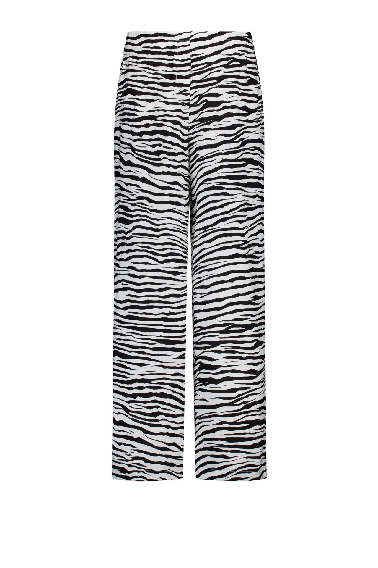 Wide fit broek | Zwart/wit | Zebraprint