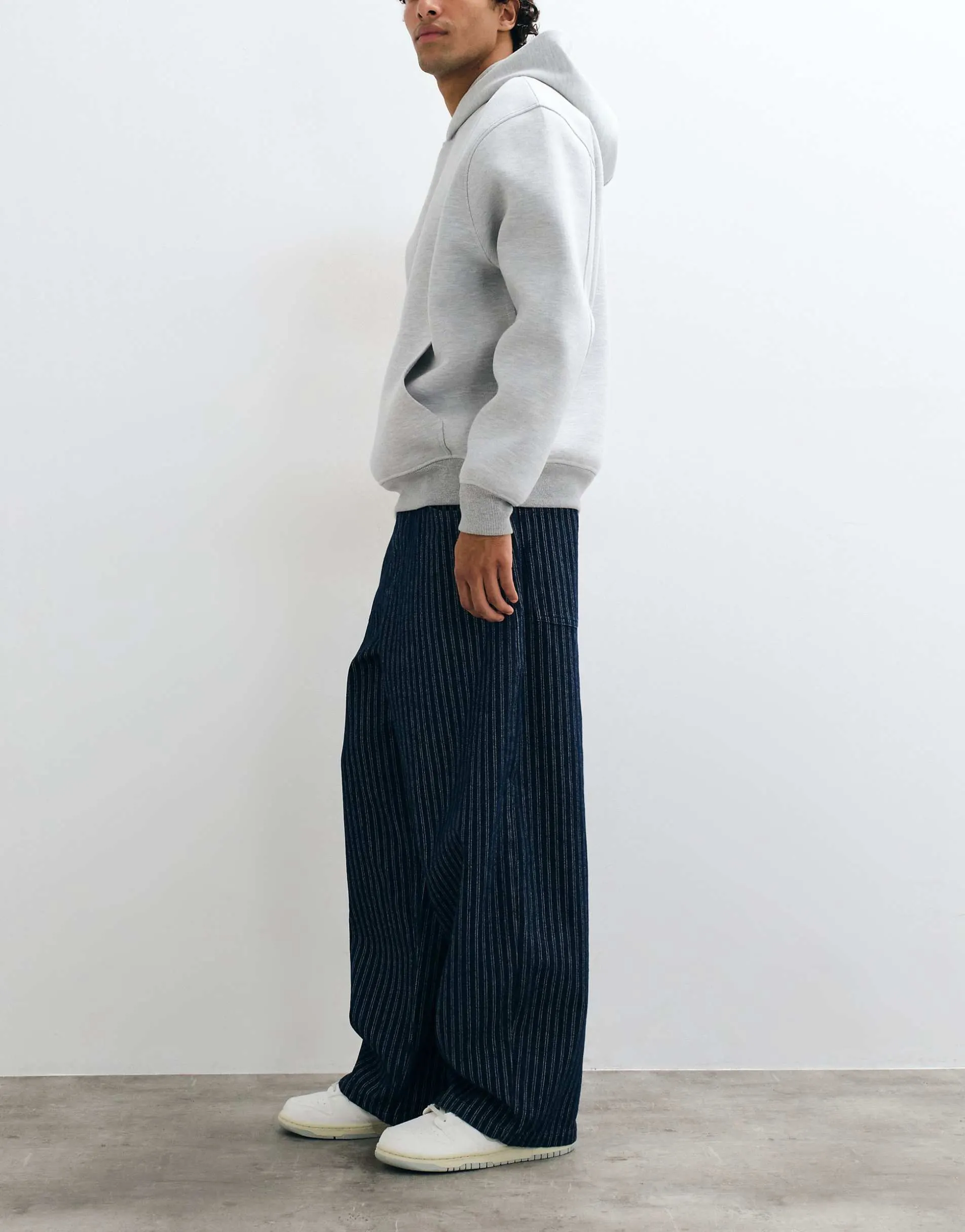 ASOS DESIGN barrel jeans in pinstripe