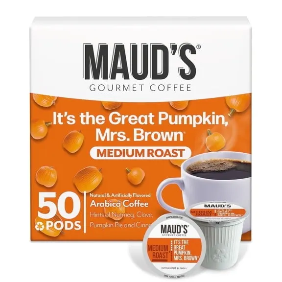 Maud's Pumpkin Spice Flavored Coffee Pods, 50 ct - 100% Arabica Medium Roast Coffee, Solar Energy Produced Single Coffee Pods Compatible with Keurig K-Cup Brewers $34.45