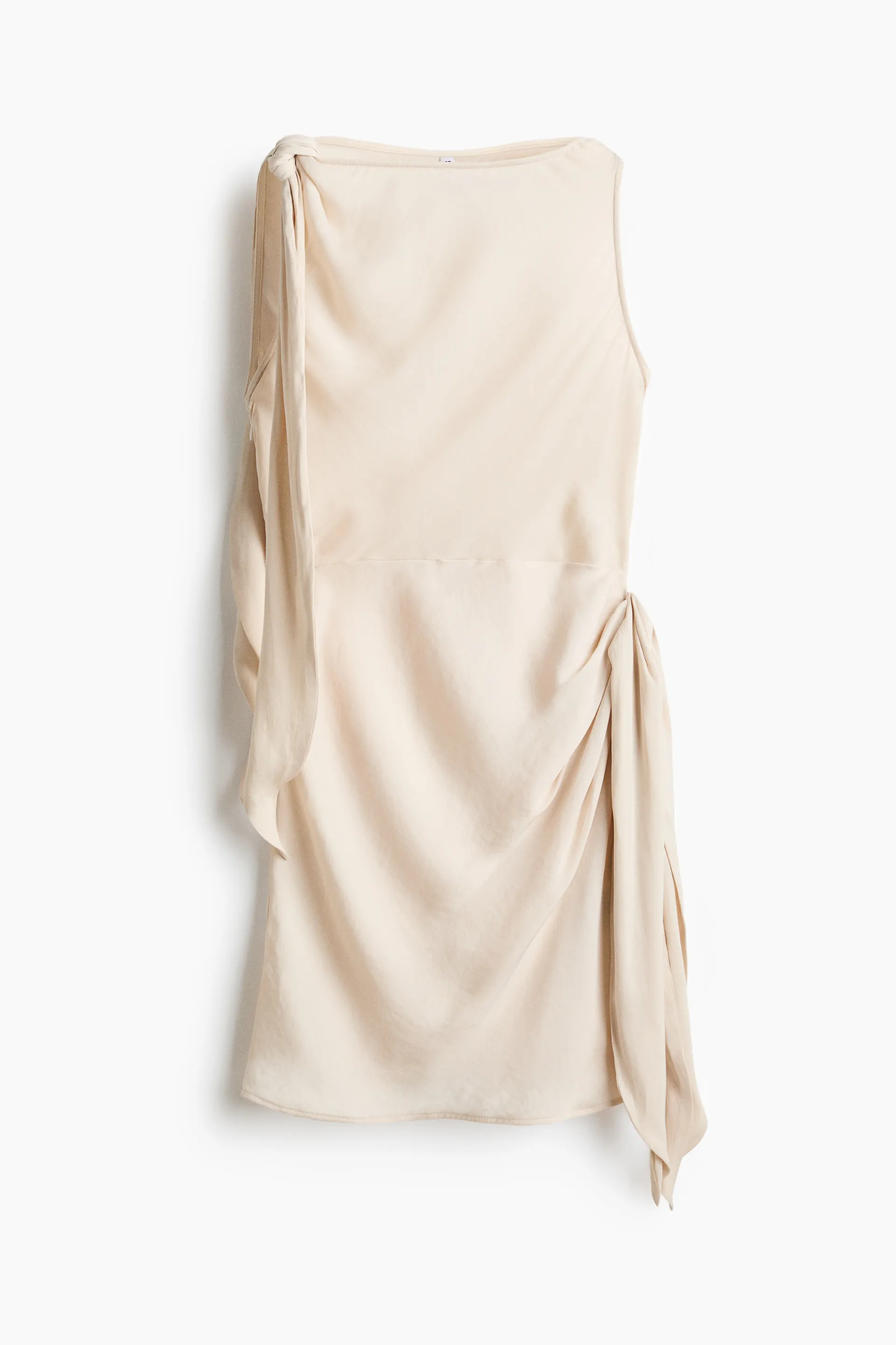 Tie-detail boat-neck dress