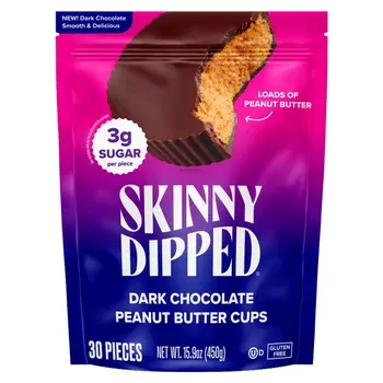 Skinny Dipped Cups, Dark Chocolate Peanut Butter, 30-count