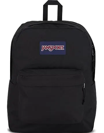 JanSport SuperBreak One Backpacks - Durable, Lightweight Bookbag with 1 Main Compartment, Front Utility Pocket with Built-in Organizer - Premium Backpack, Black | Compact Rucsack, Lightweight Daypack for Travel with Padded Straps and Waterbottle Pocket