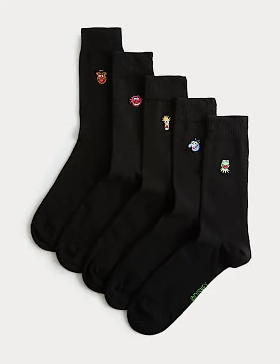 5er-Pack Cool & Fresh™ Muppets Socken mit hohem Baumwollanteil