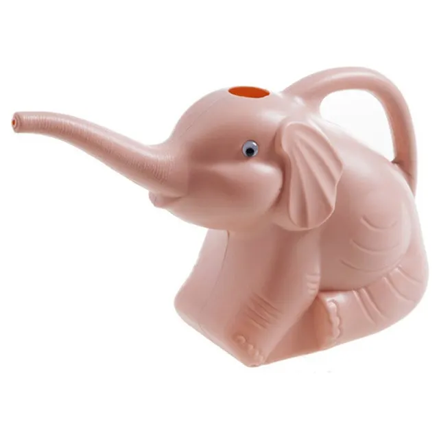 Annaffiatoio a Forma di Elefantino in Plastica, Annaffiatoio da Giardino Rosa per Piante Interne ed Esterne