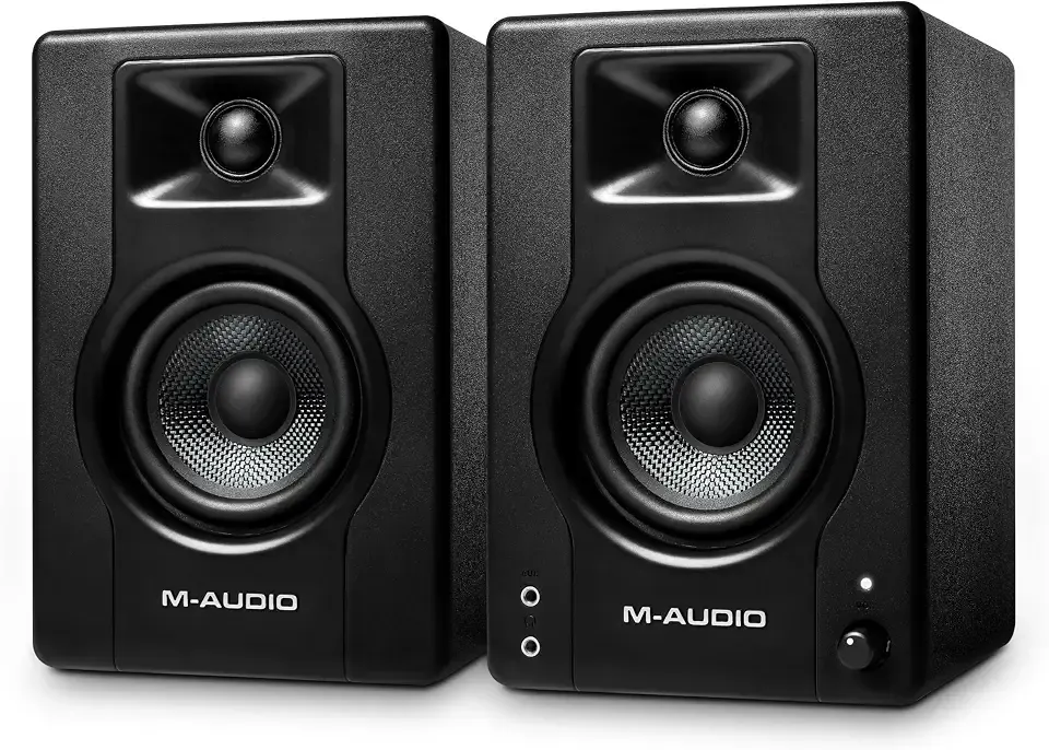 M-AUDIO BX3 Pair 3.5" Wired Studio Monitors and PC Speakers for Recording and Multimedia with Music Production Software