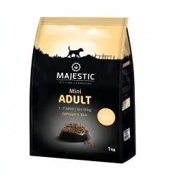 MAJESTIC Mini mit Geflügel, Reis für Hunde 1 kg