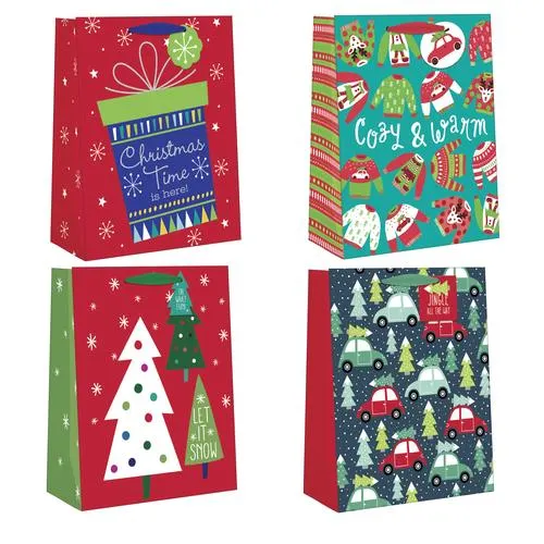 Paper Images Small Holiday Gift Bag - 8 Pack