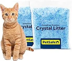 PetSafe ScoopFree Premium Crystal Cat Litter - Outperforms Clay Litter - Refill Packs - Reusable Tray Compatible - Fresh Scent - 4.3 lb Bags - 2 Pack PetSafe ScoopFree Premium Crystal Cat…