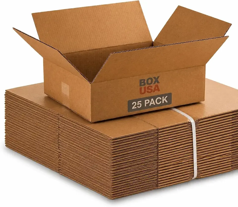 BOX USA Shipping Boxes Medium 12"L x 9"W x 4"H 25-Pack - Corrugated Cardboard Box for Moving, Mailing, Packing, Packaging and Storage
