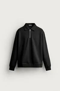 INTERLOCK ZIP POLO SWEATSHIRT