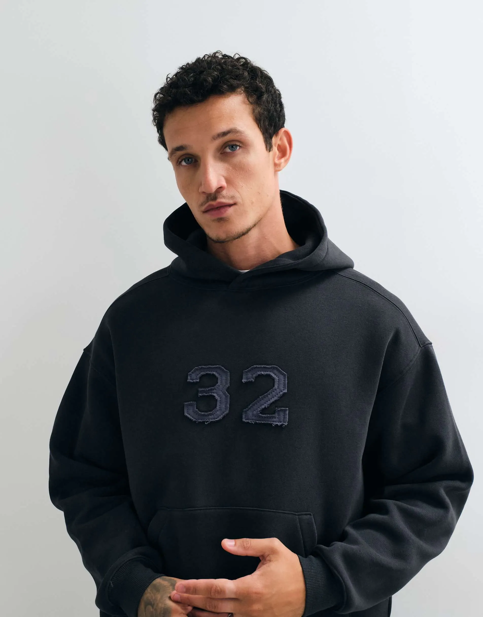 Cotton On box fit hoodie in black