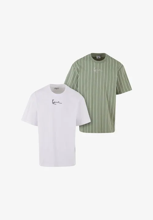 2 PACK - T-shirts med print - white green