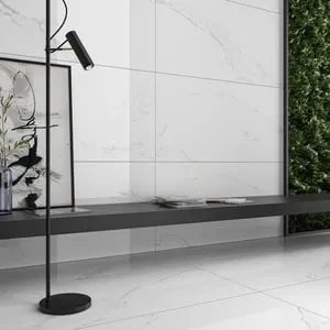 Suelo porcelánico Stellar efecto mármol blanco 60x120 cm C1