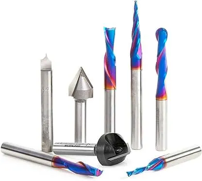 Amana Tool Spektra Coated Solid Carbide CNC V-Groove,…