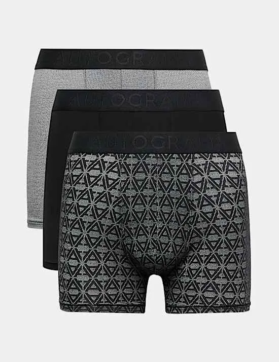 3er-Pack superweiche Jacquard-Unterhosen