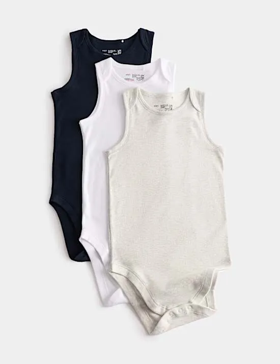 3 Pack Adaptive Pure Cotton Bodysuits (3-16 Yrs)