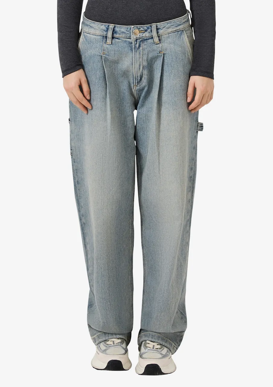 Wide leg Bandplooi jeans