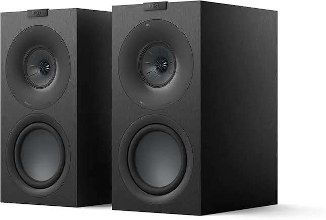 KEF Q Concerto Meta Three-Way Bookshelf Speaker (Black, Pair)