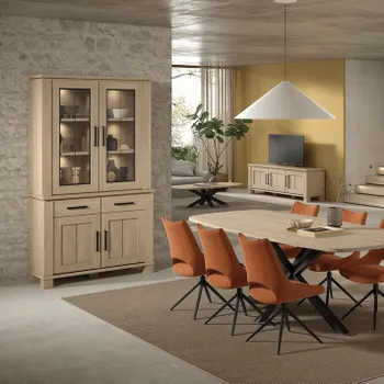 Vitrine BELMONTE Brushed Sand Oak B115