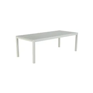 Tavolo allungabile da esterno rettangolare in alluminio bianco 8 posti L da 224 a 336x100cm, Athena NATERIAL