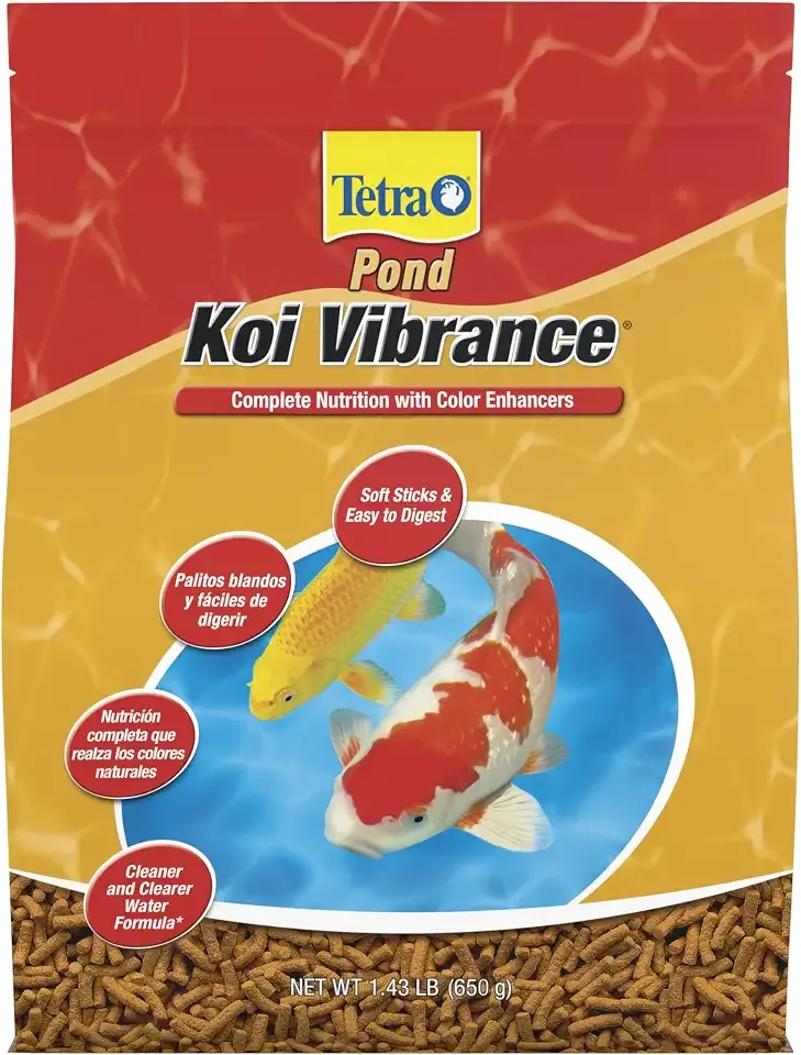 TetraPond Koi Vibrance 1.43 Pounds, Soft Sticks, Floating Pond Food