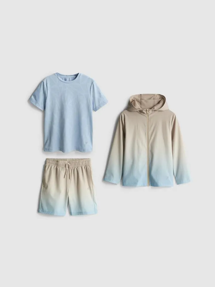 18 mois–7 ans | Ensemble t-shirt, short et sweat à capuche de sport