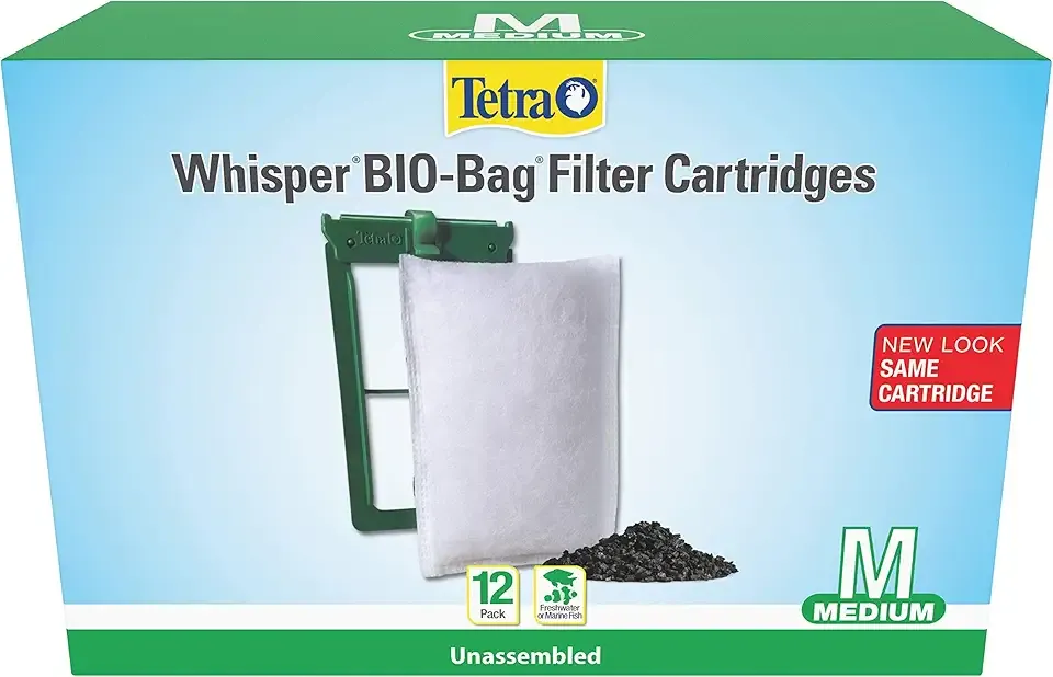 Tetra Whisper Bio-Bag Filter Cartridges For Aquariums - Unassembled Medium (Pack of 12)