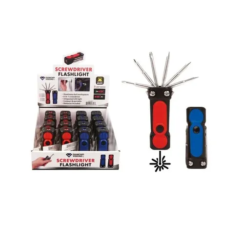 Screwdriver Flashlight - Assorted Colors