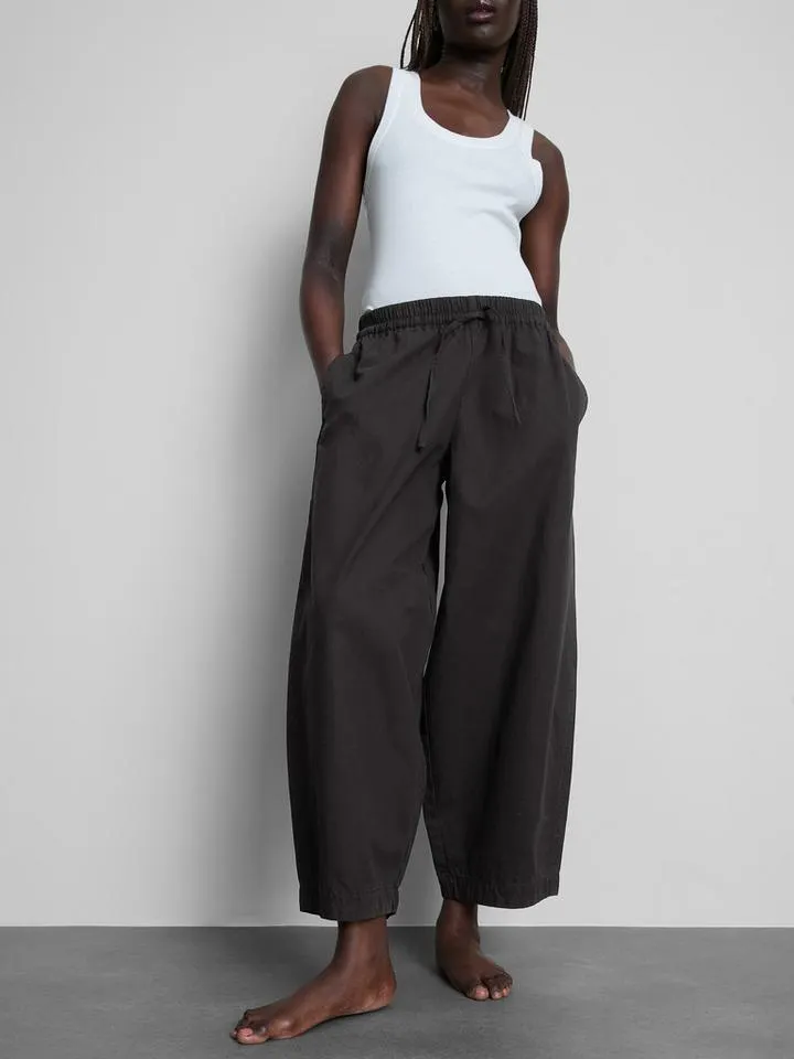 Pantalon barrel décontracté