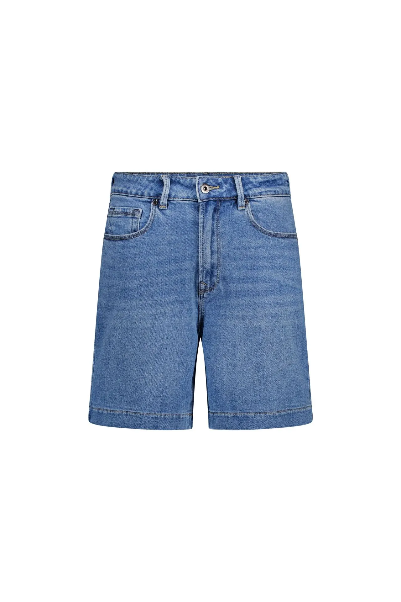 Blauwe korte denim broek
