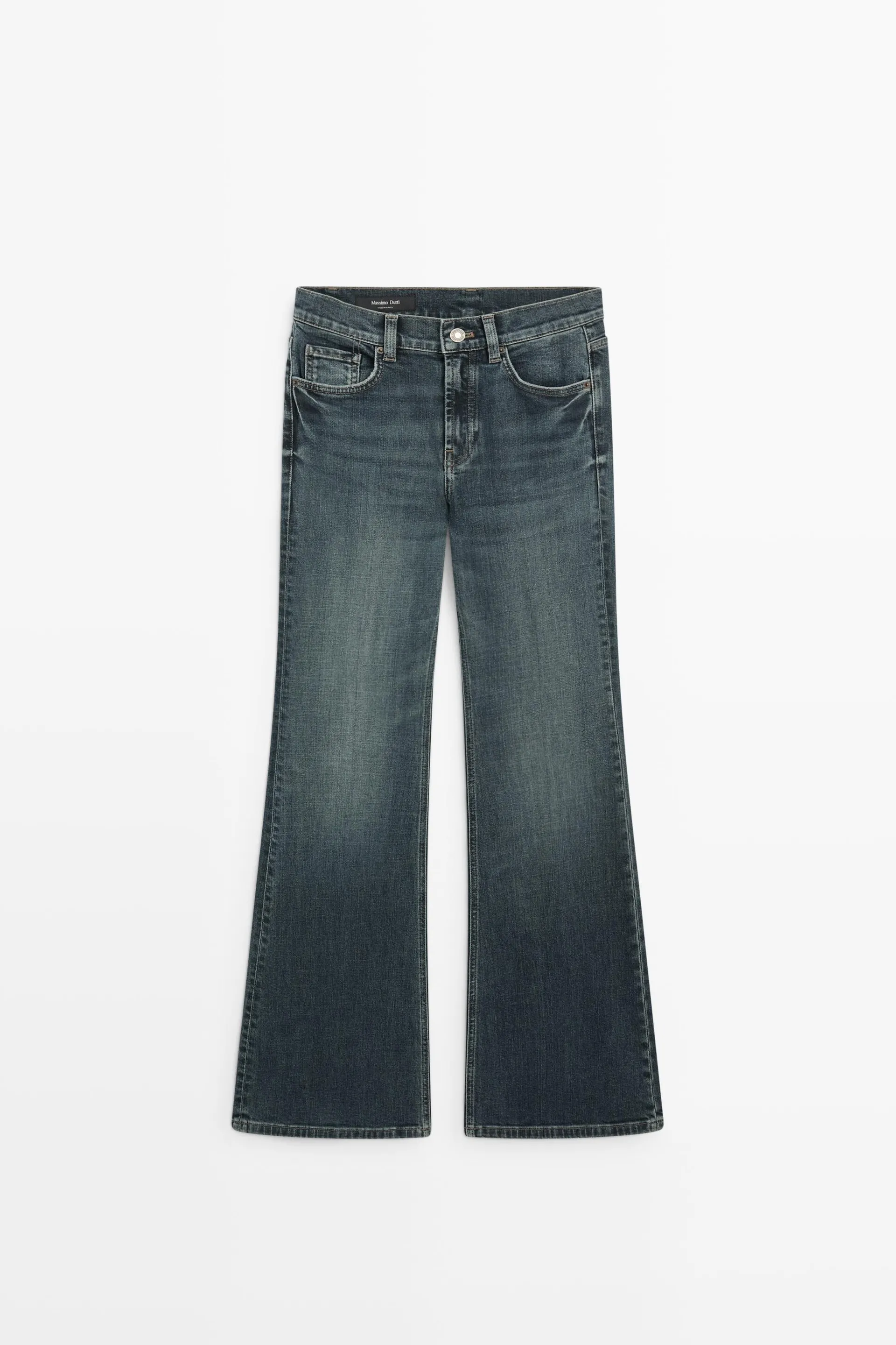 High-waist skinny flare jeans