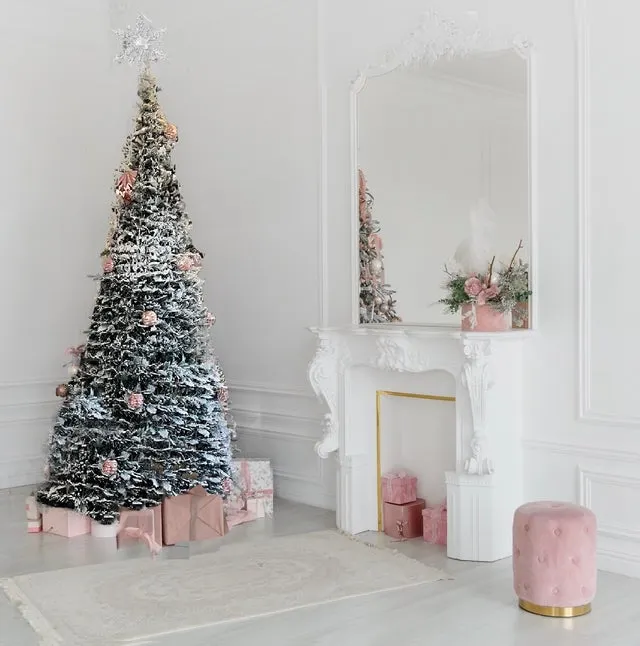 ÁRBOL NAVIDAD PLEGABLE ROSÉ HOME 180 CMS BOLAS COLOR ROSA
