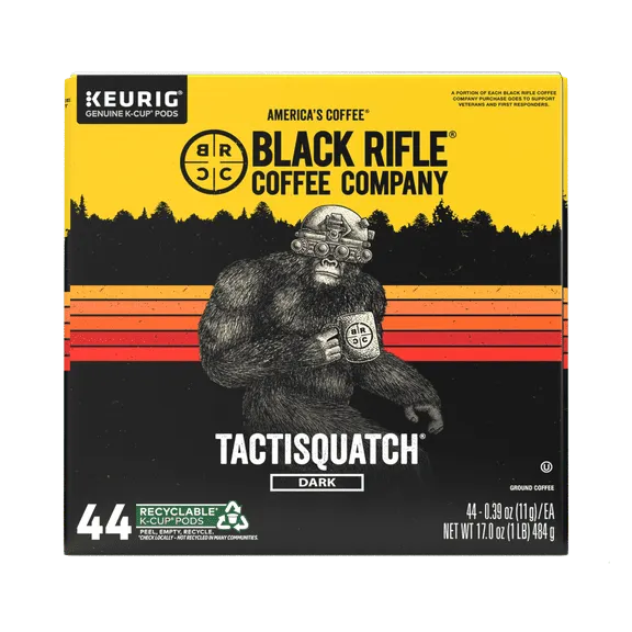 Best seller, Black Rifle Coffee Company Tactisquatch K Cups Pods, Dark Roast, 44 Ct