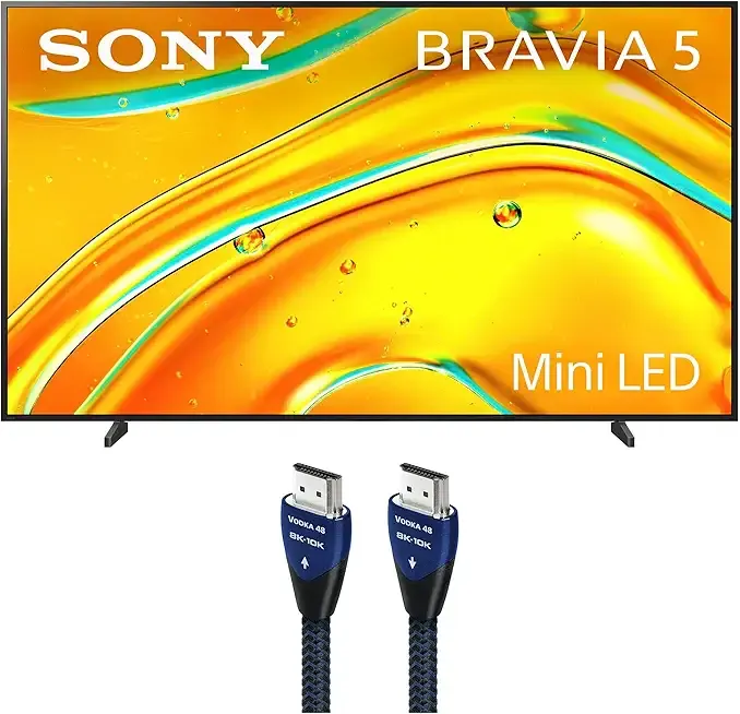 Sony K98XR50 98 Inch Bravia Mini LED 4K HDR TV with an AudioQuest 2.25M 48Gbps Vodka HDMI Cord (2025)