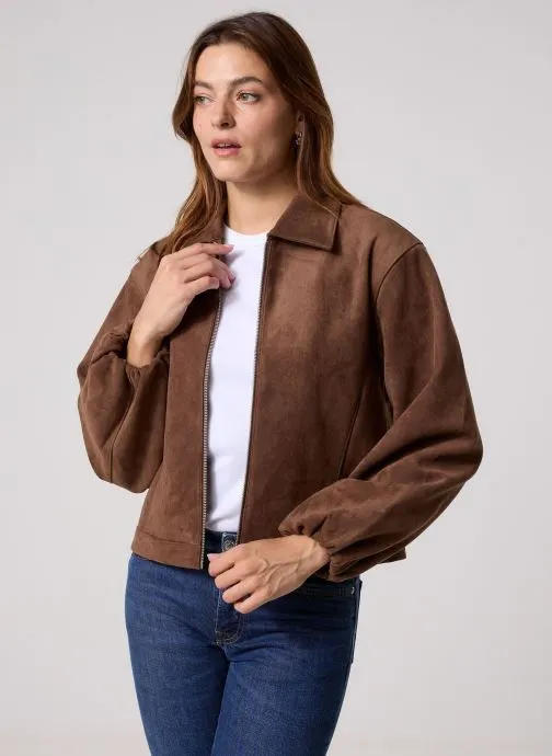 Jassen en mantels Objdenna L/S Short Jacket Noos dames bruin