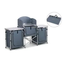 Komodo Deluxe Foldable Camping Kitchen (Aluminium, with Carry Bag)