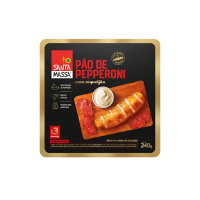 pão de pepperoni santa massa com requeijão 240g