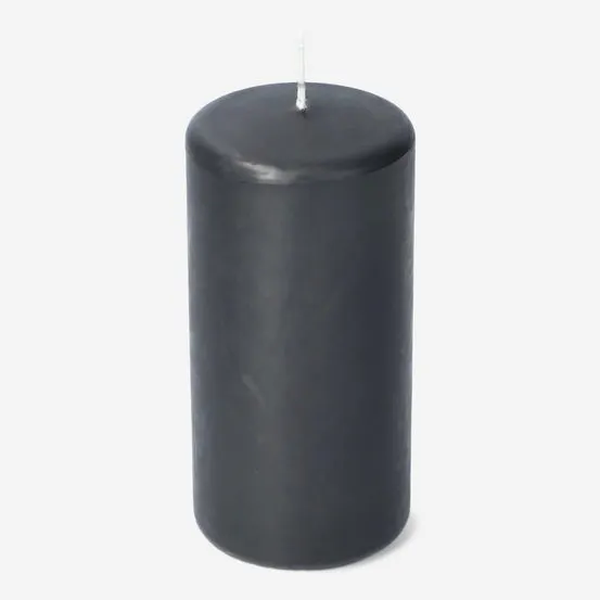 Svart søylelys - 14 cm