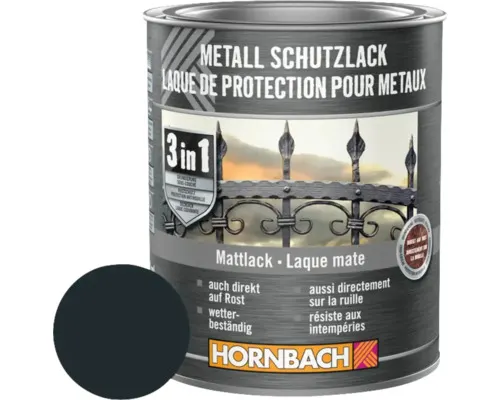 Barva na kov 3v1 HORNBACH antracit matná 750 ml