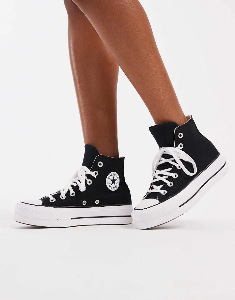 Converse Chuck Taylor All Star Lift Hi platform trainers in black