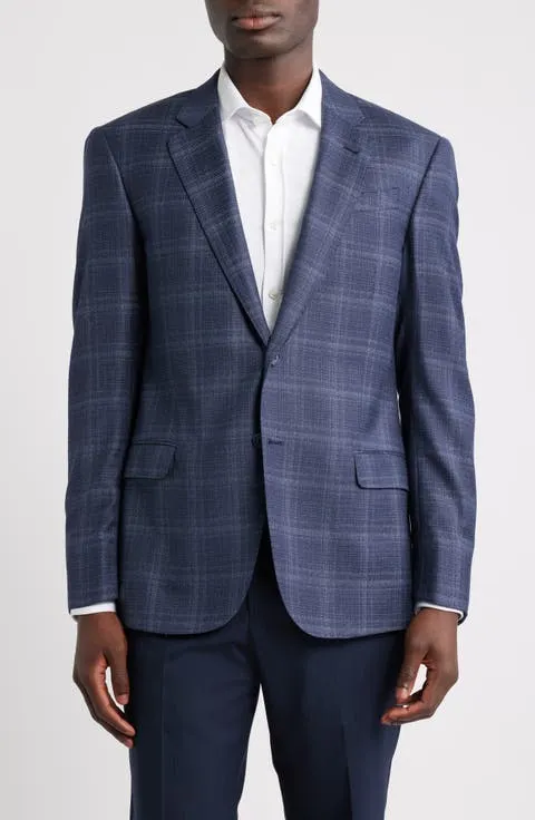 G-Line Blue Check Slub Sport Coat